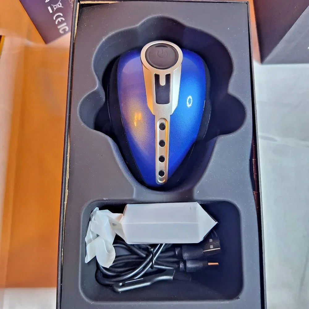 ZYIEA 8780 Electric Bald Head Shaver Wet Dry Waterproof Rechargeable Blue New